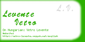 levente vetro business card